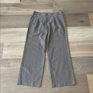 J Jill Cotton/Linen Blend Wide Leg Trousers Pants Size 12 Tall